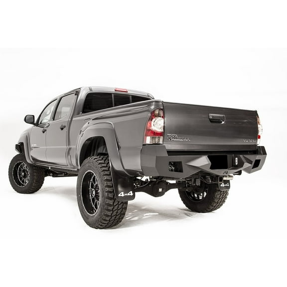 Fab Fours TT12-E1651-1 Vengeance Rear Bumper; 2 Stage Black Powder Coated; Fits select: 2012-2015 TOYOTA TACOMA