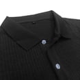 thumbnail image 3 of Mens Muscle Polo Shirts Short Sleeve Free 4 Way Stretch Casual T- Shirts Slim Fit Textured Ribbed Golf Collared Tee Golf Tops, 3 of 6