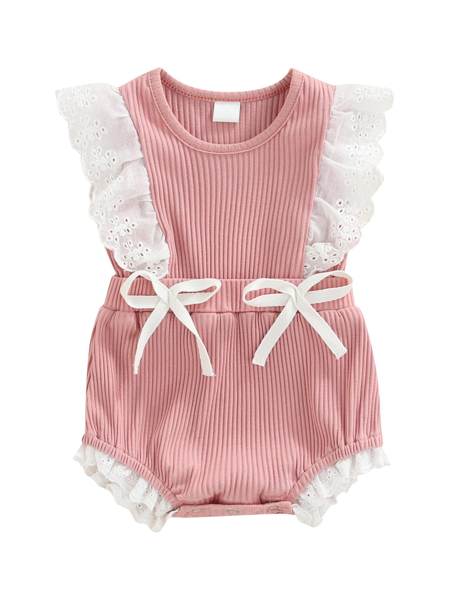 Outfit. Spanish Style Baby Girl Pink 2 Piece Knitted Jam Pants and Top Set 