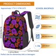 thumbnail image 3 of Pioneer Flower Floral Print Pattern 17" School Backpacks for Teens,Waterproof Oxford Fabric,S-Shape Padded Straps for School,Travel,Hiking,Camping, 3 of 5