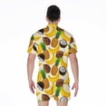 thumbnail image 2 of Tropical Fruits Pattern Short Sleeve Men'S Rompers, Aloha Hawaiian Tropical Floral Plants Summer Casual Summer Jumpsuits Outfit, 2 of 4