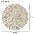 thumbnail image 6 of Round Waterproof Tablecloth 60×60 Inch, Boho Style Reusable Indoor/Outdoor Durable Table Cover for Party Kitchen Dinner Room Decor, 6 of 6