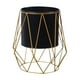 thumbnail image 3 of Soporte de metal para macetas y jarrones, decorativo para fiestas y oficinas. negro geométrico, 3 of 9