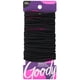 thumbnail image 1 of Goody Ouchless Lazos elásticos para el cabello – 50 quilates, color negro, 2 mm, bandas de goma para el cabello, accesorios para el cabello sin dolor para mujeres y hombres, hechos para trenzas durade, 1 of 3