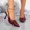 Red, variant on Ladies Glossy PU Point Toe Stiletto Sandals, Adjustable Back Strap Party Pumps, Plus Size Women's Dress Heels