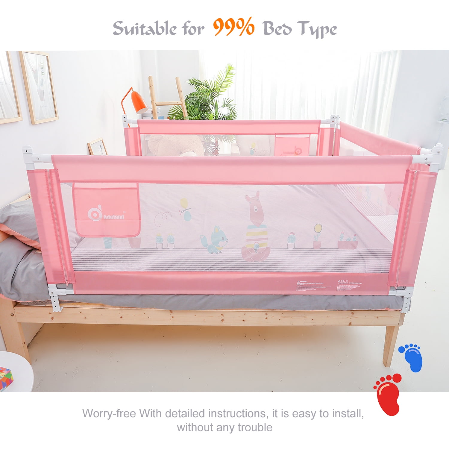 70 inch Baby Bed Rail, Bed Rail Guard for Kids and Toddler ...