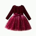 thumbnail image 1 of Zanarzt Robe de Noël pour Fille Robe pour Tout-Petit Fille Robe pour Bébé Fille de Noël pour Filles Robe à Manches Longues pour Filles Robe de Fête d'Hiver pour Filles Rouge, 5 Ans, 1 of 1