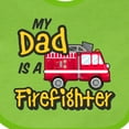 thumbnail image 4 of Inktastic My Dad is a Firefighter with Fire Truck Boys or Girls Baby Bib, 4 of 4