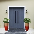 thumbnail image 6 of FIASON 2 Pack Large Plastic 21" Sunset Red Tall Planters,Tall Plant Pots for Outdoor Indoor with Shelf Inset, Glossy Smooth Finish Large Flower Pot with Drainage Holes for Front Porch Patio, 6 of 8