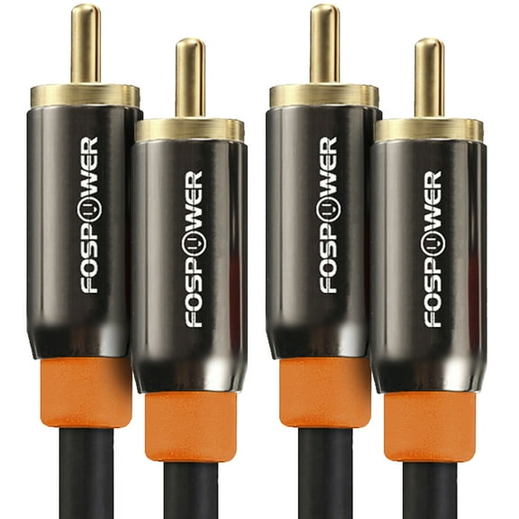 FosPower [3 FT][2PACK] RCA Male to RCA Male, S/PDIF Digital Coaxial 3FT Coax Cable for Home Theater, HDTV, Subwoofer, HiFI Systems