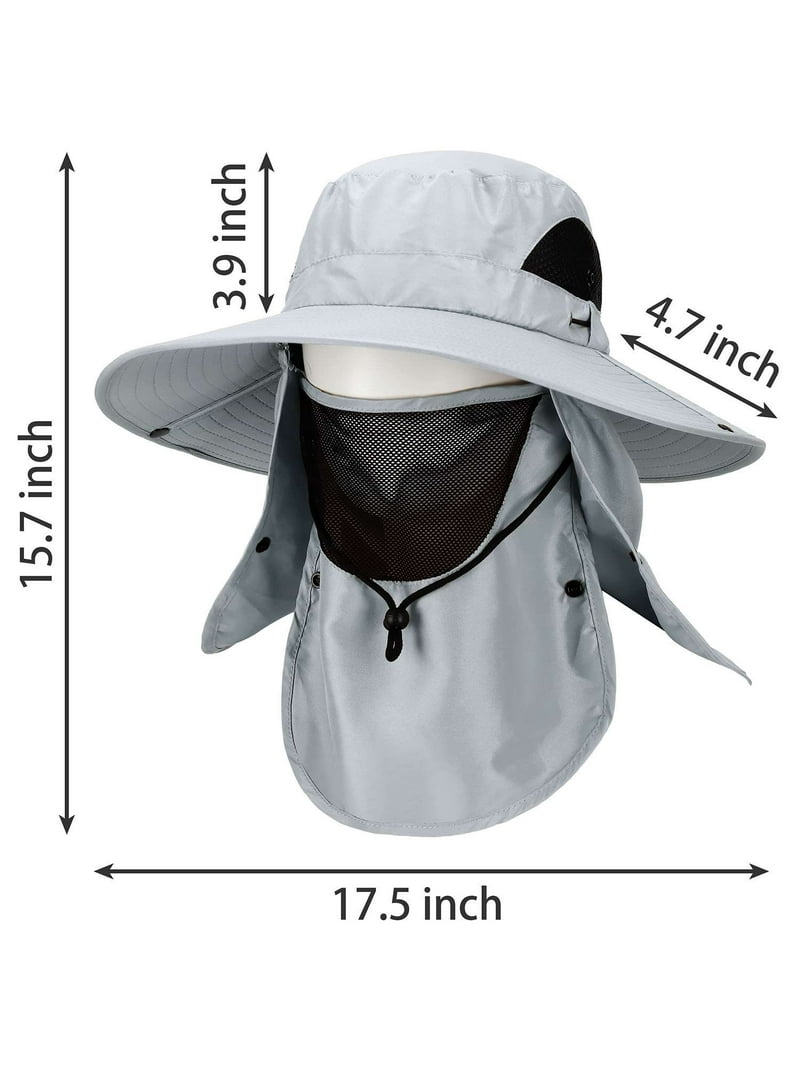 Answer4 / Summer Hat Ｍ Sun Hats for Men Women, Wide Brim Bucket Hats UV 6 3/4-6 7/8