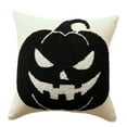 thumbnail image 1 of Funda De Almohada Con Flor De Calabaza De Halloween Bordada Con Cara De Calabaza 45 X 45 Cm (3 Estilos, Sin Relleno), 1 of 3