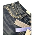thumbnail image 6 of Grace In LA Women's Heavy Stitch Crystal Embellished Pockets Bootcut Stretch Jeans (32), 6 of 6