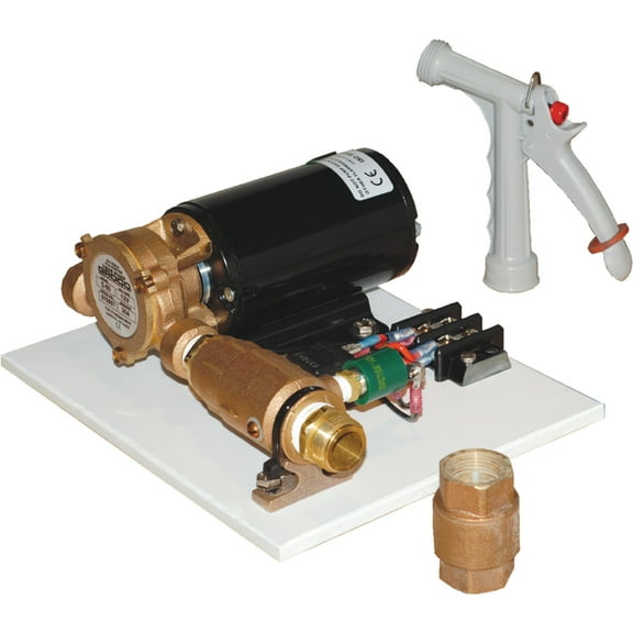 Groco C-60 12V Deck Wash Kit with PGN-50 Spray Nozzle and CV-75 Check Valve