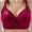 Red, variant on Tbopshirt Wireless Bras for Women Plus Size Printing Gathered Together Breathable Everyday Bras Underwear No Rims