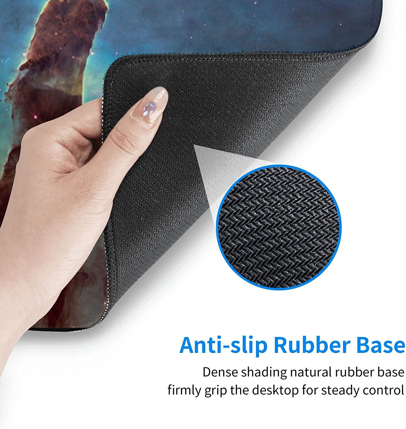 Large Mouse Pad, Pillars of Creation -Functional Desk Pad with Stitched Edges, XXL Mouse Pad Large (31.5x11.8 Inch) w/ Brilliant Design, Desk Mat Keyboard Pad Non Slip Base Gaming Mousepad