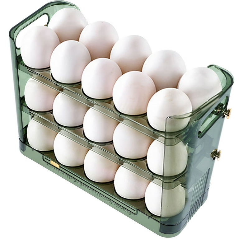 Flip Egg Holder, Household Refrigerator Egg Storage Box, New Three-layer  Thickened Egg Tray Storage Box - Temu