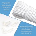 thumbnail image 2 of 20m Nylon Flag Rope Flagpole Rope 6mm Thick White Flagpole Rope With Clips Durable Multifunctional Nylon Rope For Flag Sailing Rigging, 2 of 4