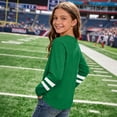 thumbnail image 6 of Girls Green Long Sleeve Soccer Shirt Youth Heart Graphic Tee for Kids Casual Crewneck Relaxed Fit Top,Size 7-8 T, 6 of 6