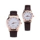 thumbnail image 1 of GOOHOCHY 2 relojes de cuarzo elegantes y modernos, sencillos y casuales, regalo para parejas (marrón para hombre y marrón para mujer)., 1 of 8