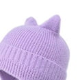 thumbnail image 5 of Splozh Winter Baby Beanie Childrens Hat Cute Cat Ears Boys and Girls Baby Outdoor Warm Plush Ear Pullover Hat Purple,One Size, 5 of 5