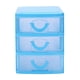 thumbnail image 3 of 3X Mini Caja de Almacenamiento de Plástico Tipo Cajón TranslúCido (Azul 3, 3 of 8