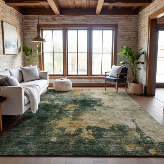 Addison Rugs Mayfield Premium Machine Washable Transitional Abstract Fern Rectangle Rug, 5' x 7'6"