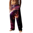 thumbnail image 1 of Zszcpp Jogging Pants For Men Galaxy Pattern Daily Life Leisure Long Fitted Drawstring Lounge Trousers Casual Trouser, 1 of 4