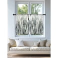 thumbnail image 4 of Sheer Curtains 54 Inch Length, Sage Green Grey Vintage Semi Sheer Curtains Light Filtering Window Treatment, Retro Abstract Art Privacy Voile Drapes for Living Room Bedroom 52x54 Inch, 4 of 7