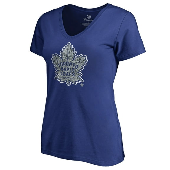 Women's Royal Toronto Maple Leafs Static Logo V-Neck T-Shirt