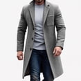 thumbnail image 5 of LONKITO Casual Peacoats for Men Relaxed Fit Long Outerwear Coats with Pockets Fall Winter Clothes, 5 of 7