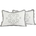thumbnail image 2 of Marina Decoration Embroidered Stitching Coverlet Bedspread Ultra Soft Solid Bedding Summer Quilt Set with Quilted Sham, Silver Mandala Blazon Pattern, 2 of 6