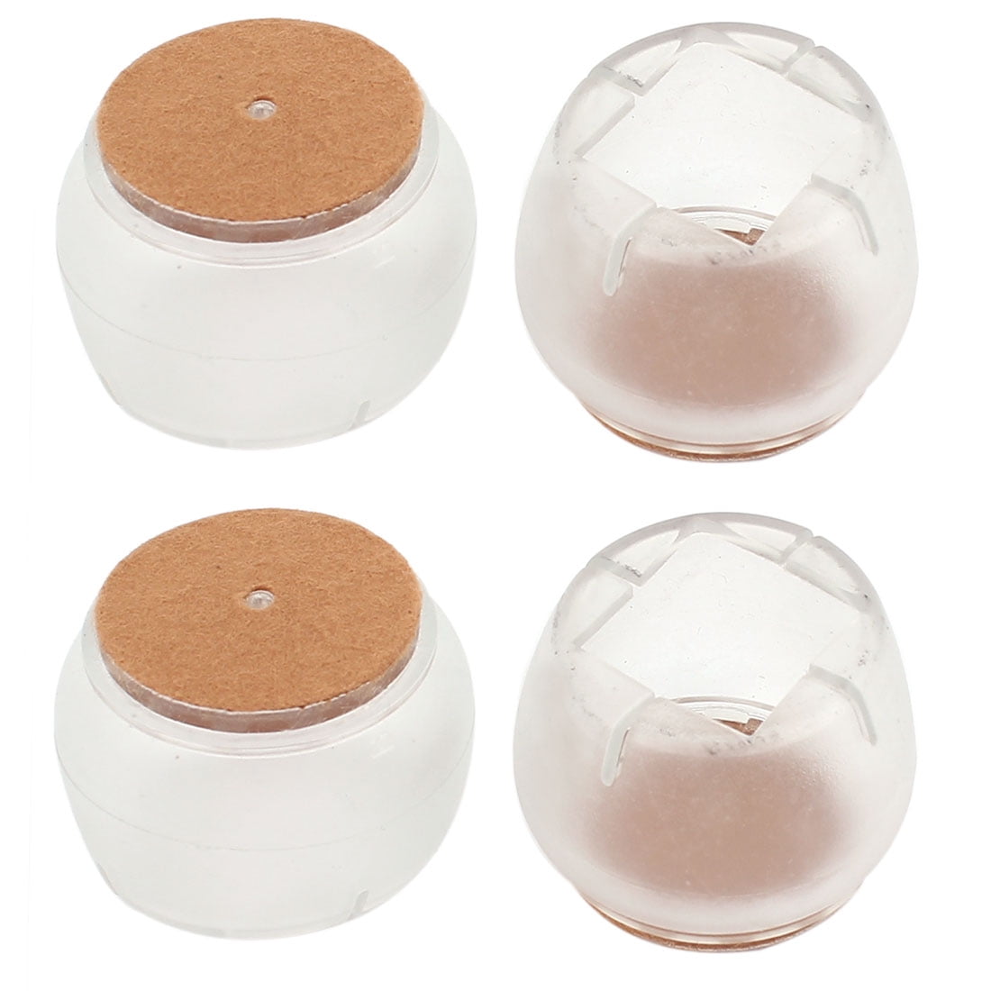 Unique Bargains 4pcs Anti Slip Clear Rubber Table Chair Leg Tips