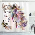 thumbnail image 1 of Ambesonne Tale Shower Curtain, Butterflies with Girl, 69"Wx84"L, Multicolor, 1 of 3