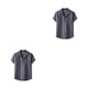 thumbnail image 3 of Camisa de poliéster Qarigey hombre estampado vintage 2piezas L, 3 of 6