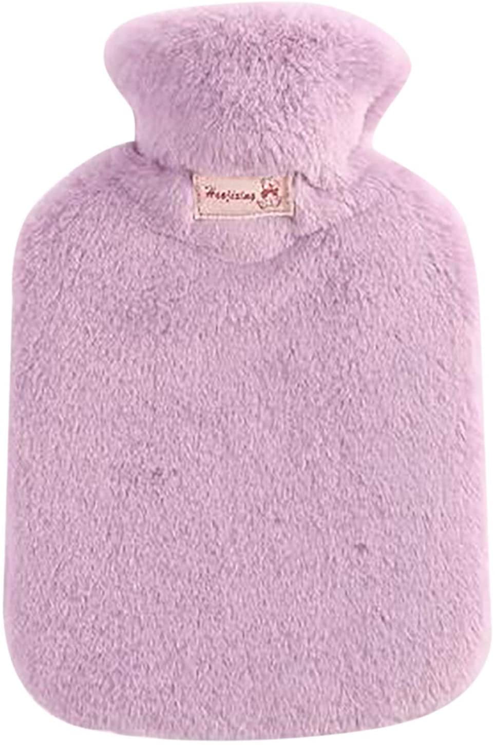 Large PVC Hot Water Bottle with Cover (800ml), A Classic Rubber Hot