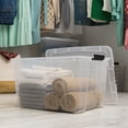 thumbnail image 3 of IRIS 56L Clear Latch Box, Stackable Plastic Storage Bins with Lids, 4 Pack, 3 of 7