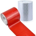 thumbnail image 1 of Cinta Reflectante, 2 Piezas Cinta Reflectante de Alta Intensidad de 5 Cm * 3 M, Recordatorio de Seguridad Reflectante Autoadhesivo de Instalaciones de Tráfico Vial, Rojo y Blanco WWLAI TRADING SARL, 1 of 5