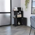 thumbnail image 3 of 4.7 In. High Black Kitchen Island With Cabinet And Four Flexible Modern Rectangular In, 3 of 3