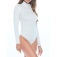 thumbnail image 2 of M&M SCRUBS Long Sleeve Turtle Neck Body Suit-Breathable Cotton Stretch Leotard(Heather Grey, Small), 2 of 6