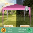thumbnail image 3 of GVDV 10x10 Pop Up Canopy Tent, Outdoor Ez Up Gazebo One Person Set up,Shade for Commercial Event Camping Beach, Pink, 3 of 10