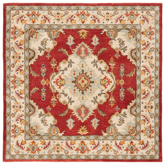 SAFAVIEH Antiquity Christopher Oriental Area Rug, Red/Grey, 6' x 6' Square