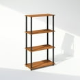 thumbnail image 2 of Furinno Turn-N-Tube 4-Tier Multipurpose Shelf Display Rack, Shelving Unit, Bookcase, Light Cherry/Black, 2 of 6