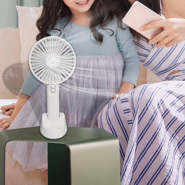 1 Pcs Mini Portable Fan, Handheld Fan With 3 Speeds Small Hand Fan USB Rechargeable, For Women Kids Travel Indoor Outdoor