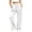 White02, variant on Karymi Jeans for Women Satin High Waist Wide Leg Pants, Elastic Waist Lounge Trousers with Side Pockets, Solid Casual Sleepwear & Loungewear Pants Women's Clothing