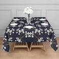 thumbnail image 3 of Pioneer Flower Floral Print Pattern Square Tablecloth, Waterproof Wipeable Spillproof Washable Table Cover for Home Kitchen Party Decor, 42"x42", 3 of 6