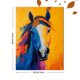 thumbnail image 3 of Qisvanset 12x16 Inch Colorful Abstract Horse Canvas Wall Art, Bold Animal Boho Farmhouse Horse Lover Home Decor, 3 of 8