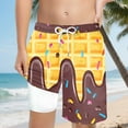 thumbnail image 2 of Gubotare Bathing Suit Boys Boys Swim Trunks Kids Swimwear Bathing Suits Quick Dry Beach Board Shorts with Mesh Lining Adjustable Drawstring Size 6-7 (Coffee,6-7 Years), 2 of 4