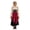 Red-VPvsf, variant on Womens Vintage Bohemian One Shoulder Top and Long Skirt Set Waistband Retro Two Piece Outfit M