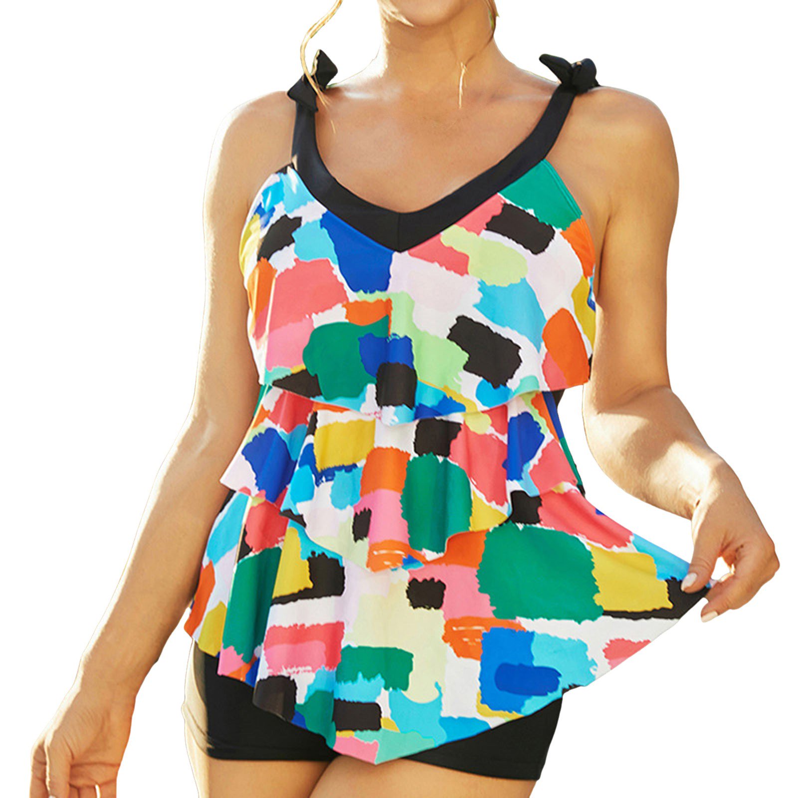 水着・ラッシュガード Ameri TRIO SUSPENDER SKIRT SWIM WEAR Ameri（アメリ）の「TRIO SUSPENDER SKIRT SWIM WEAR（水着